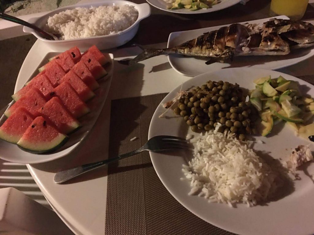 večeře Maledivy