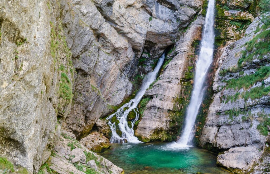 bohinjské jezero vodopád savica