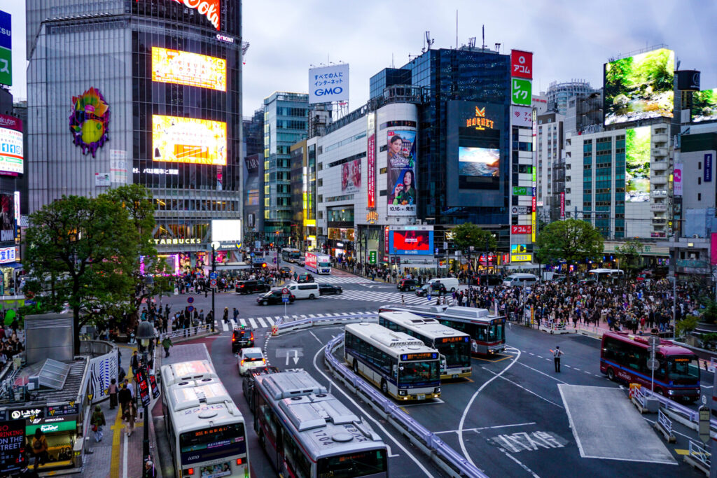 co vidět v tokiu shibuya crossing
