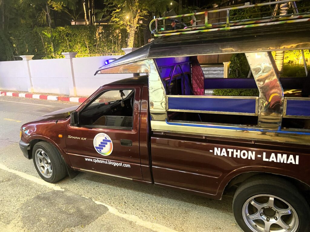 koh samui doprava grab bolt taxi skútr