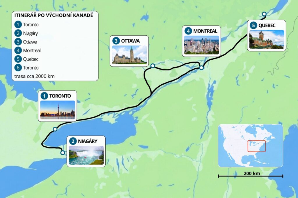východní kanada itinerář z toronta